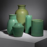 Collection of Five Vases Teco, USA