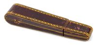 A Swiss 14-Karat Gold and Semi-Precious Stone Brisé Fan