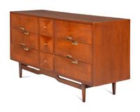 Accord Walnut Nine-Drawer Chest American of Martinsville, USA