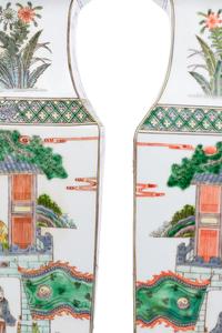 A Pair of Chinese Export 'Famille Verte' Porcelain Vases
