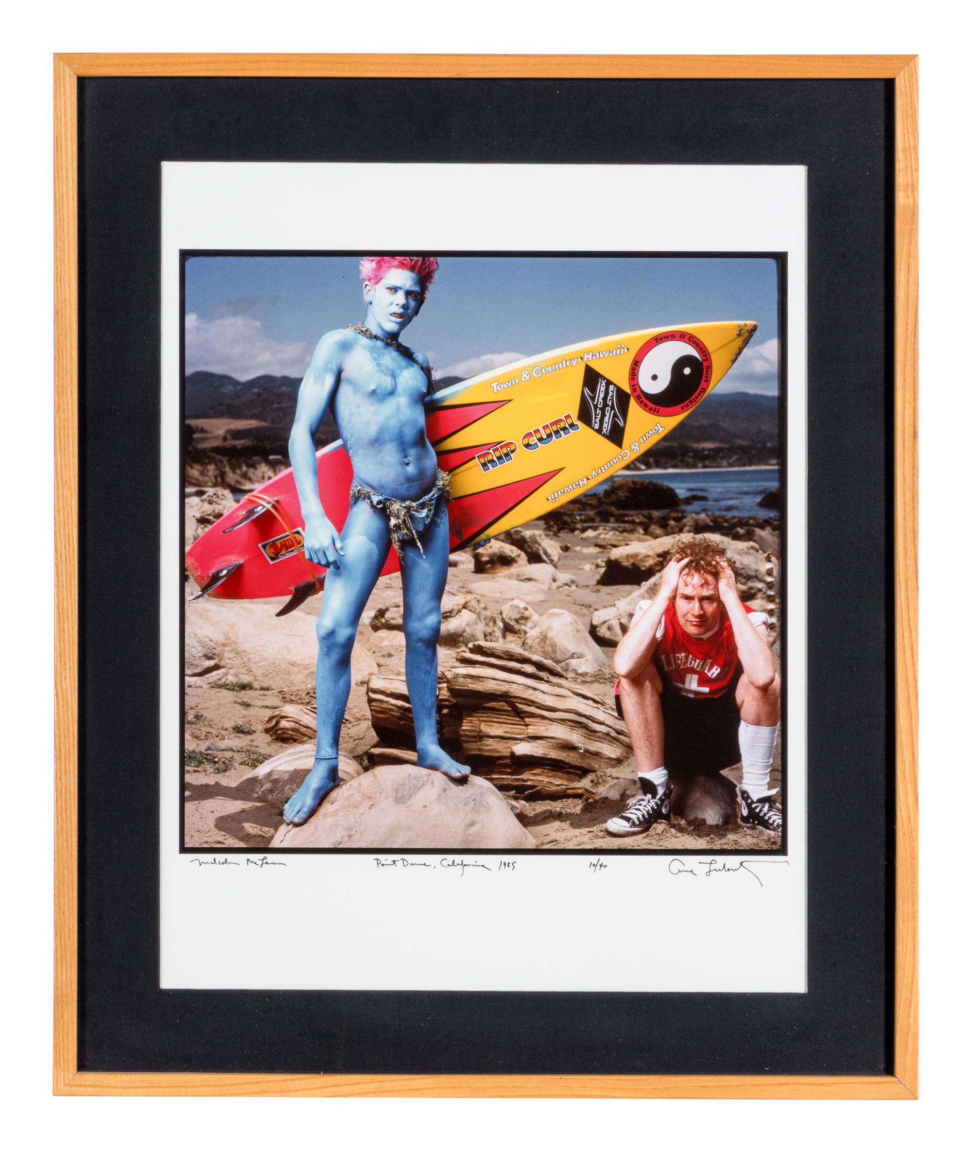 Malcolm McLaren and Christian Fletcher, Point Dume, California, 1985