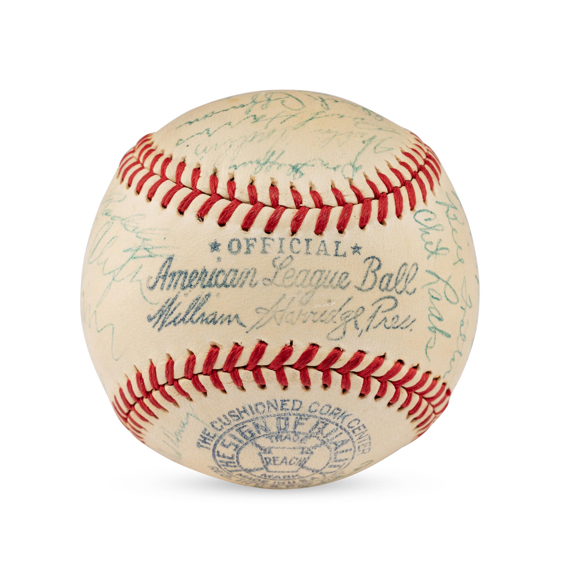 A 1940 St. Louis Browns Team Signed Autograph Baseball
