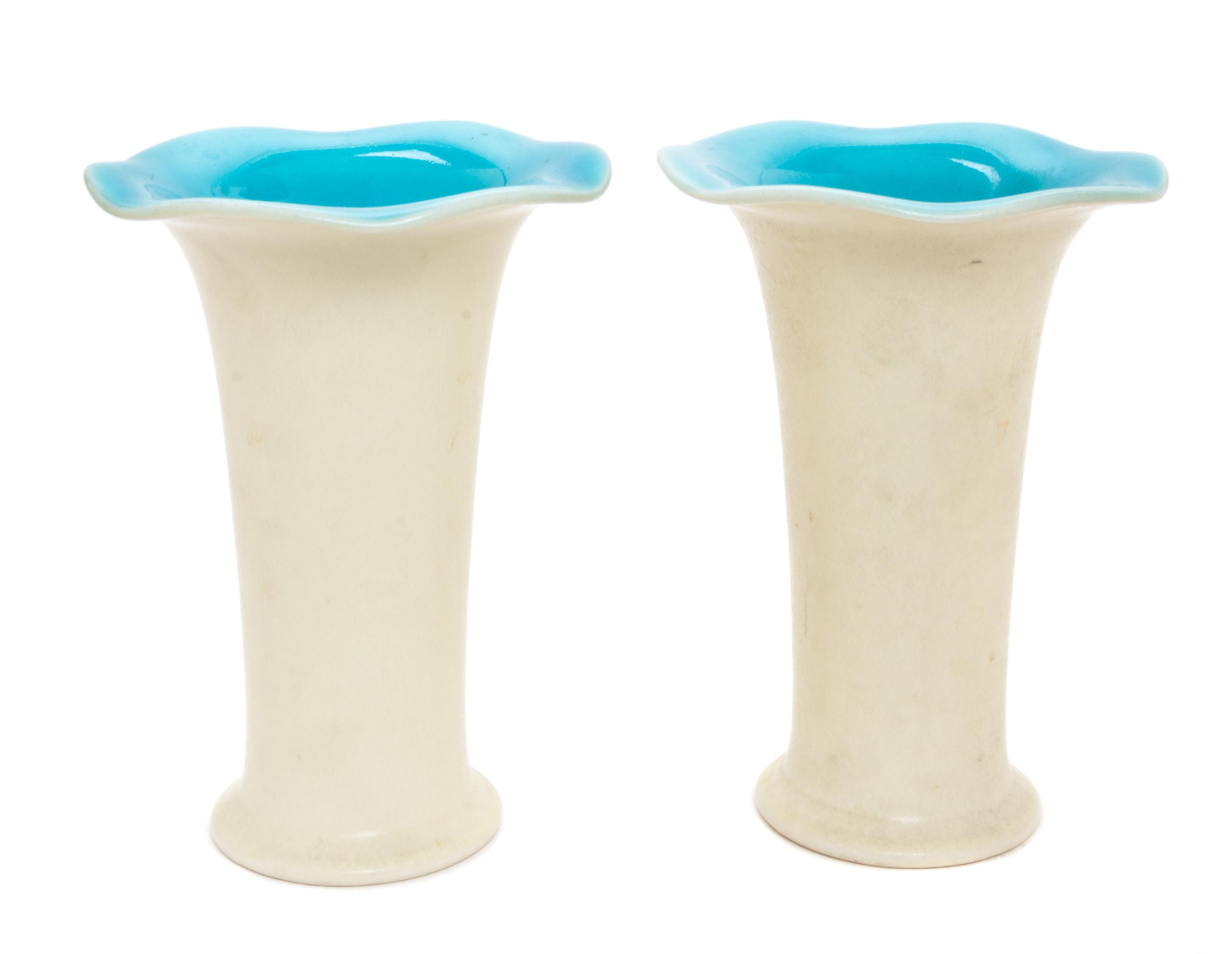 A Pair of Rookwood Pottery Production Vases Height 7 inches. — 1924