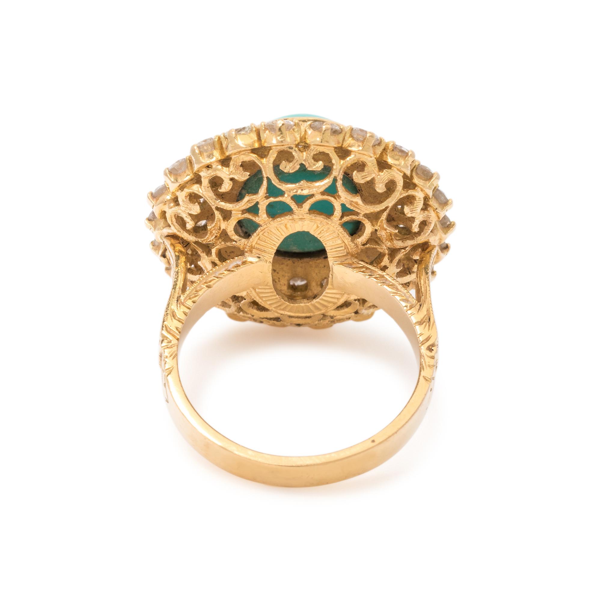 TURQUOISE AND DIAMOND RING