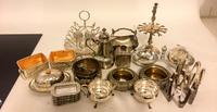 A Collection of Silver-Plate Serving and Decorative Articles Height of tallest 9 3/4 inches.