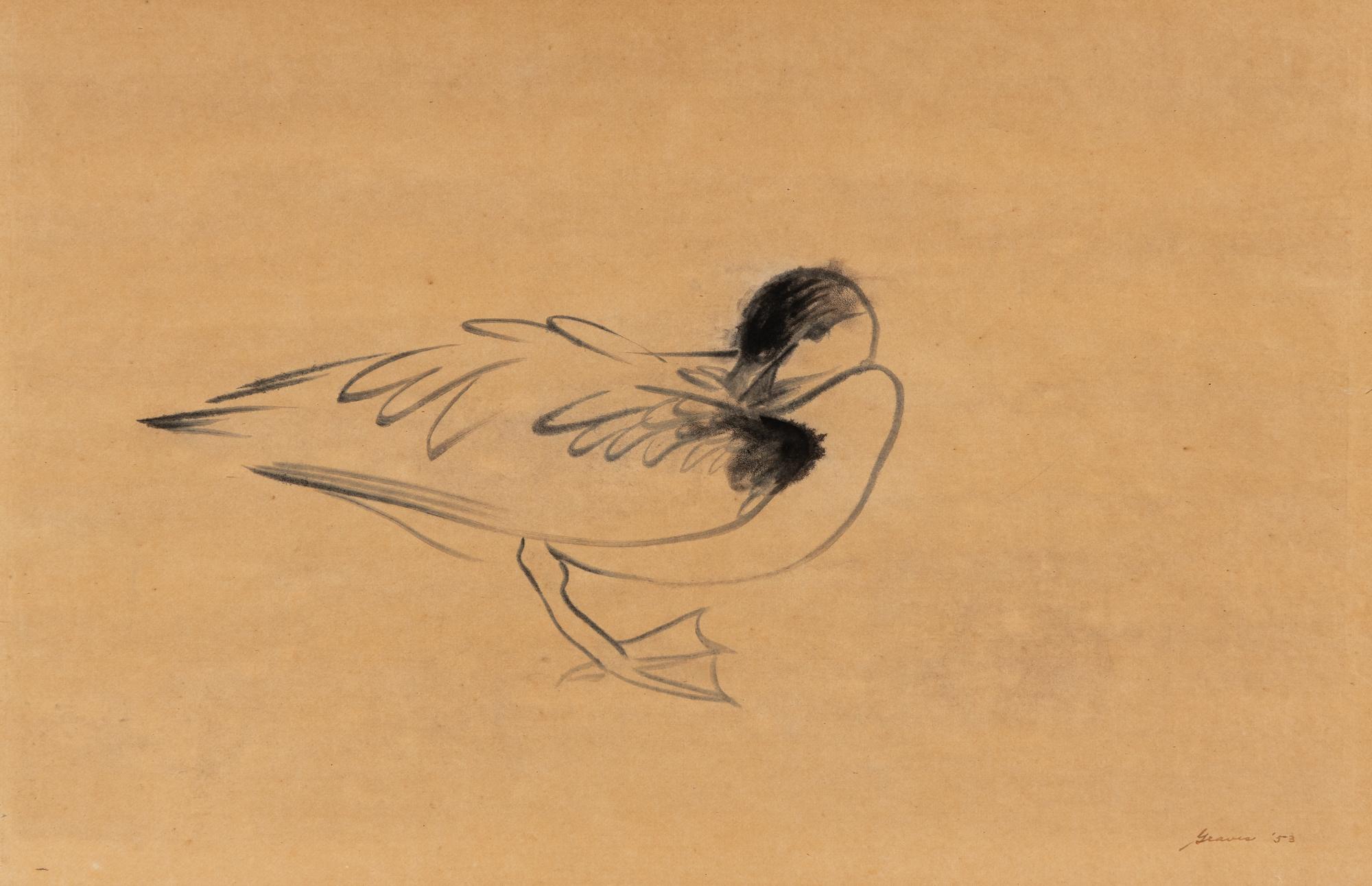 Preening Duck , 1953