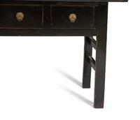 A Chinese Black Lacquered Console Table