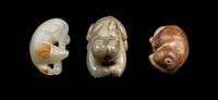 Three Chinese Jade Figures of Animals