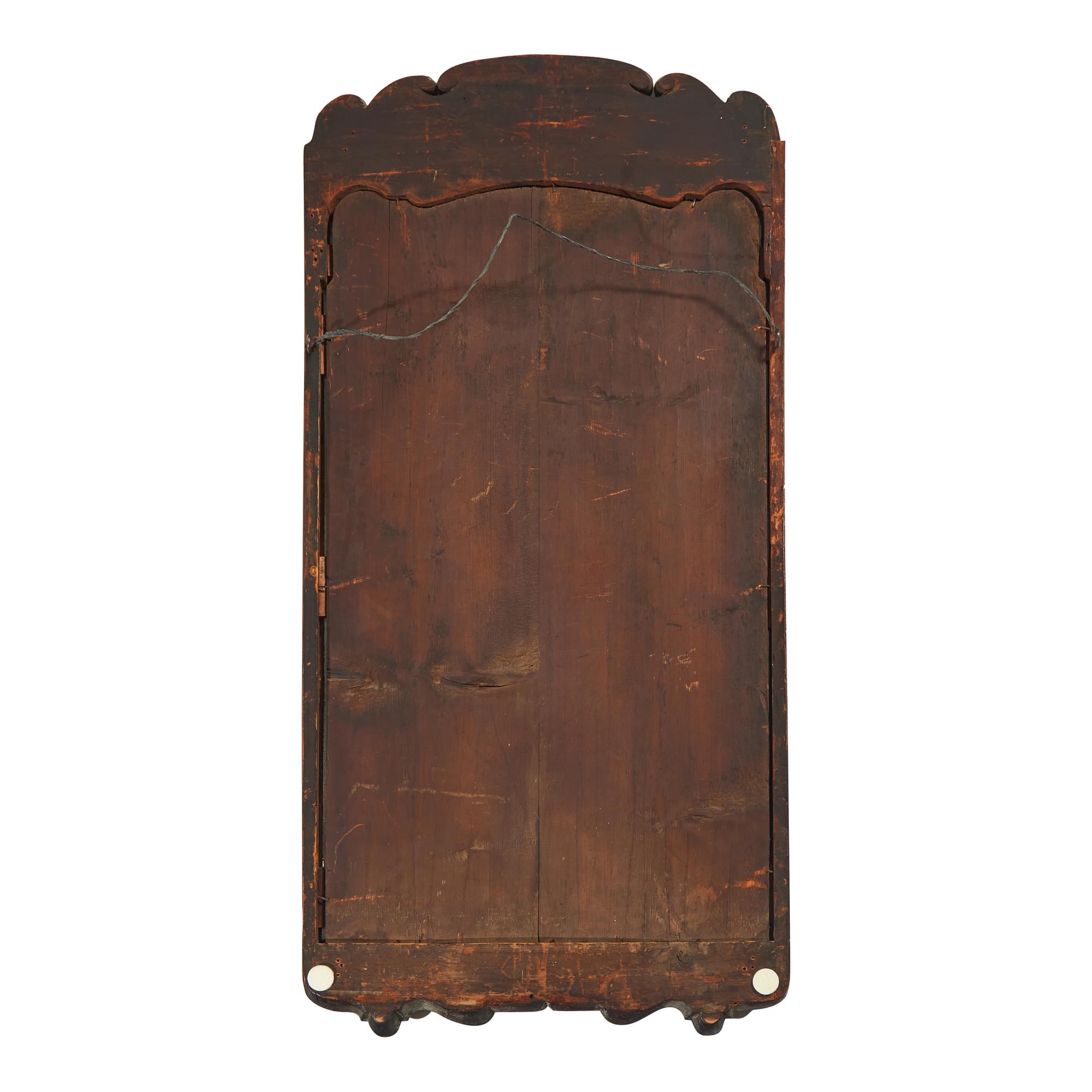 A George II Mahogany and Parcel-Gilt Looking Glass