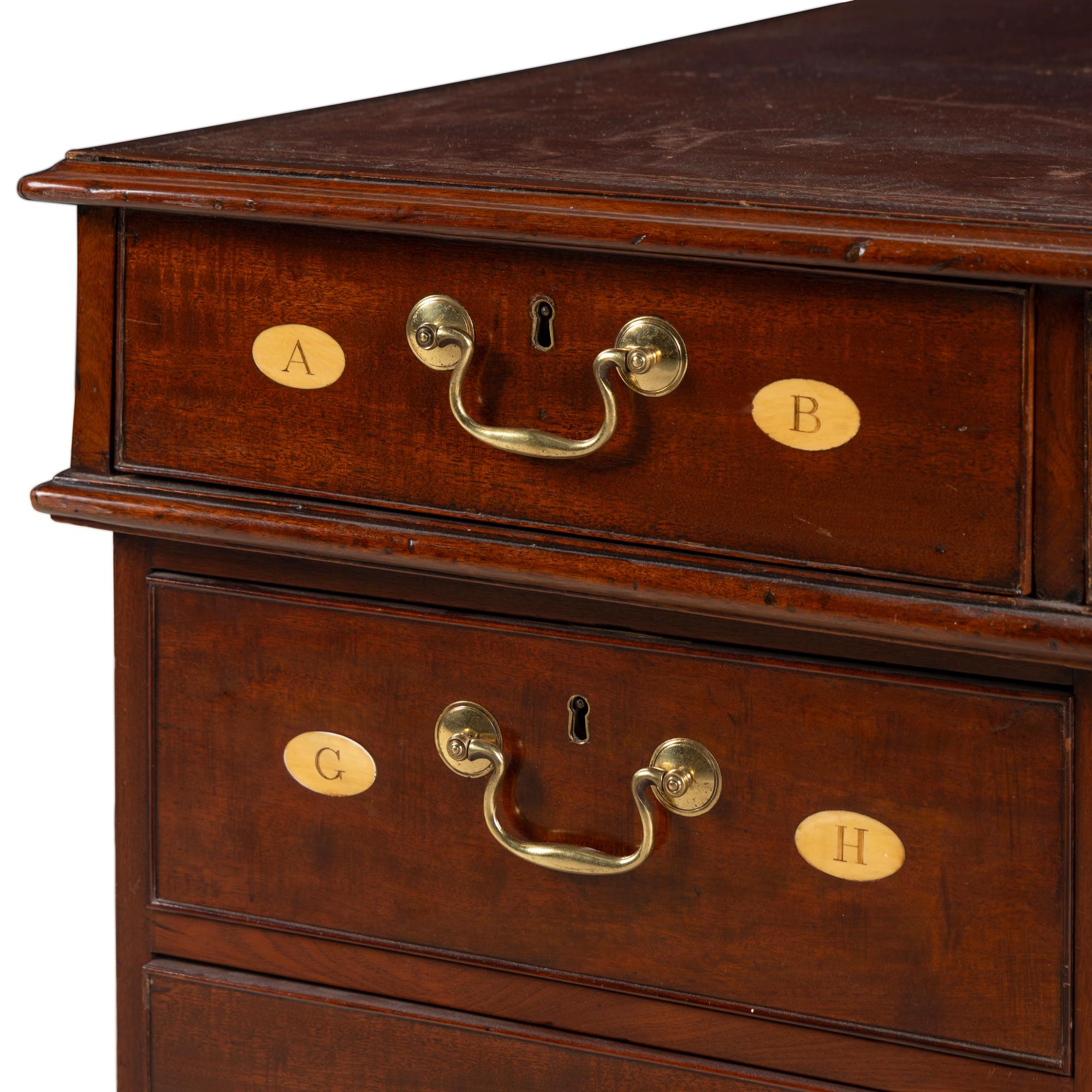 A George III Mahogany Partner's Desk