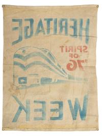 [CIVIL RIGHTS]. Heritage Week / Sprit of '76 . American Freedom Train banner. 1976.