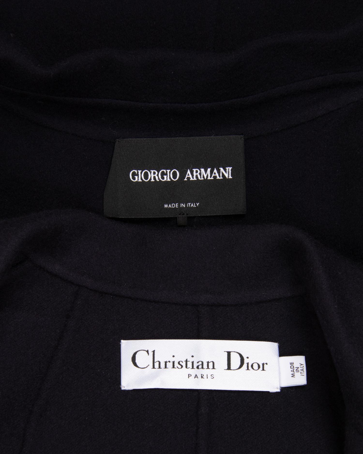 Two Designer Cashmere Jackets: One Christian Dior, One Giorgio Armani