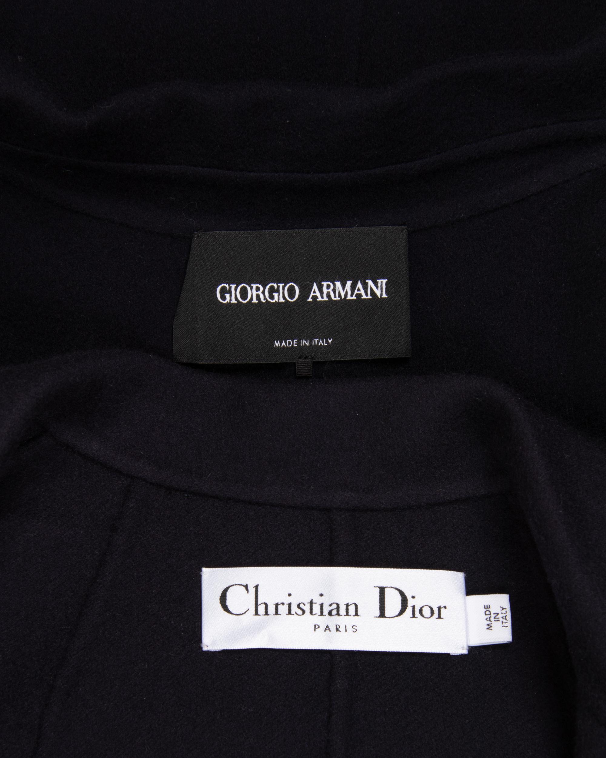 Two Designer Cashmere Jackets: One Christian Dior, One Giorgio Armani