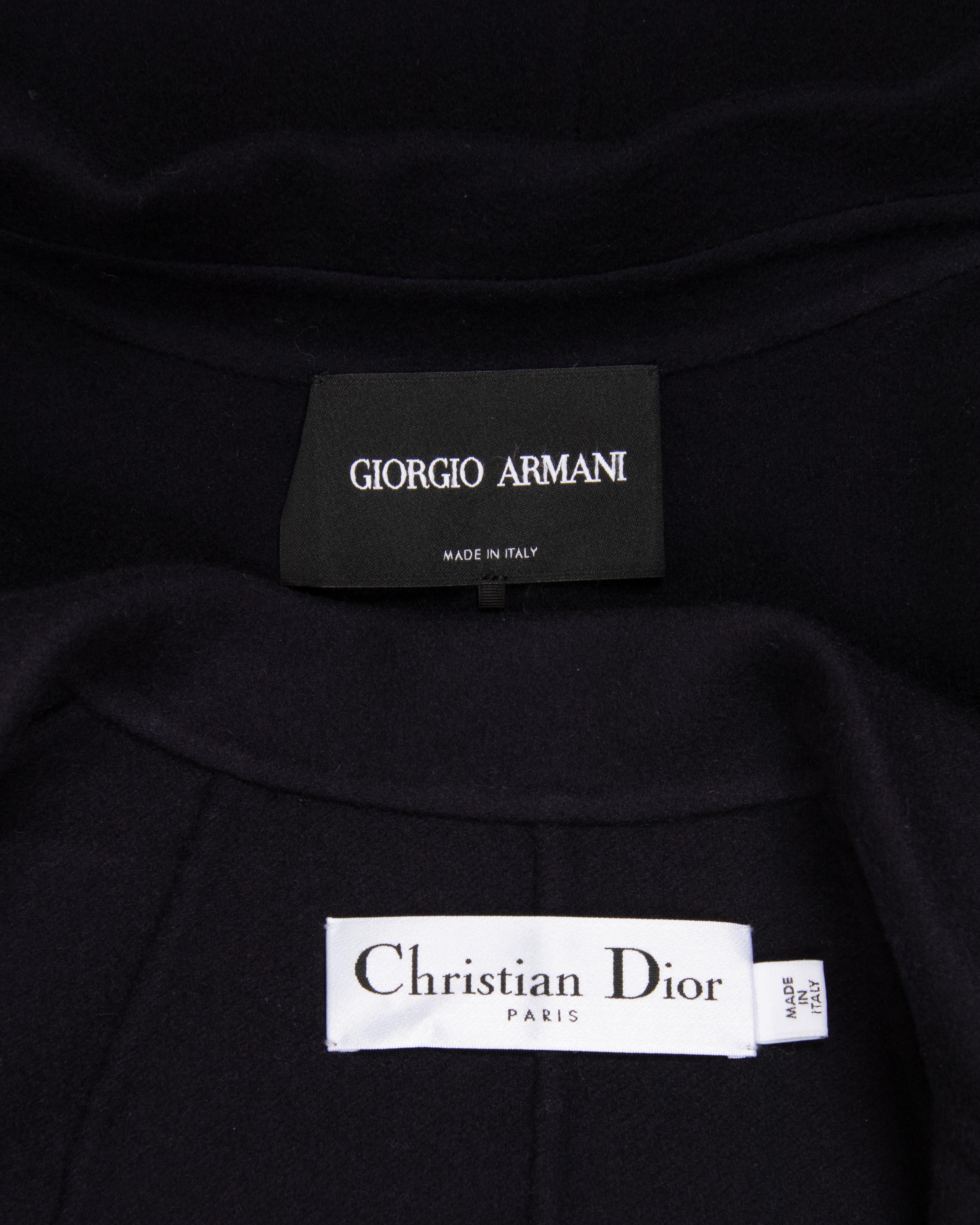 Two Designer Cashmere Jackets: One Christian Dior, One Giorgio Armani
