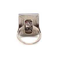 ANTIQUE, DIAMOND, RUBY AND ENAMEL ACORN RING
