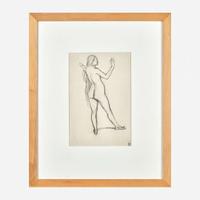 Rockwell Kent (American, 1882-1971) Standing Female Nude