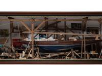 A French Cased Boat Building Diorama