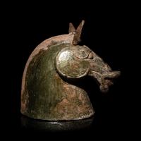 Three Chinese Pottery Equine Figures