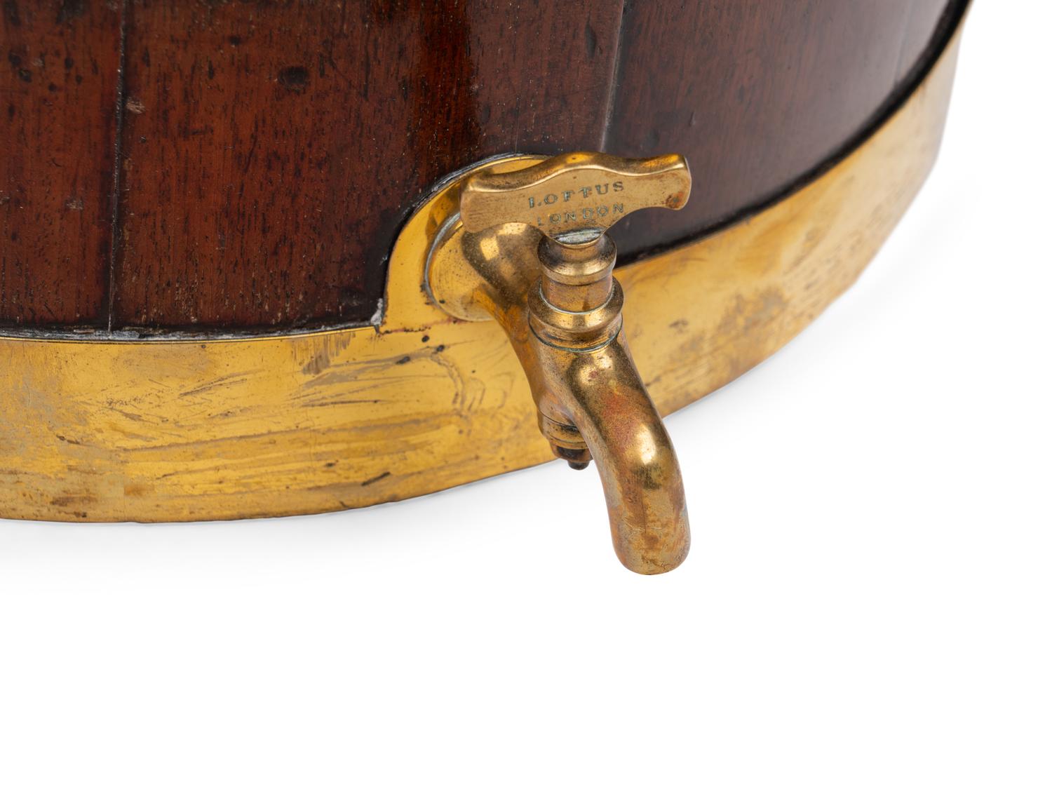 A George III Brass-Banded Mahogany Cistern