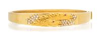 An 18 Karat Yellow Gold, Diamond and Ruby Horse Motif Bracelet, 16.30 dwts.