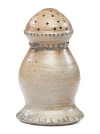 A Very Rare Stoneware Salt or Muffineer