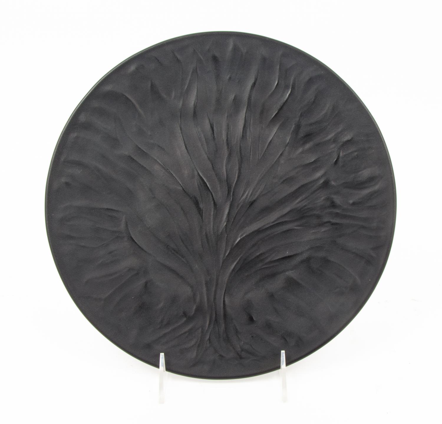 A Lalique Molded Glass Plate Diameter 11 inches. — SECOND HALF 20TH CENTURY