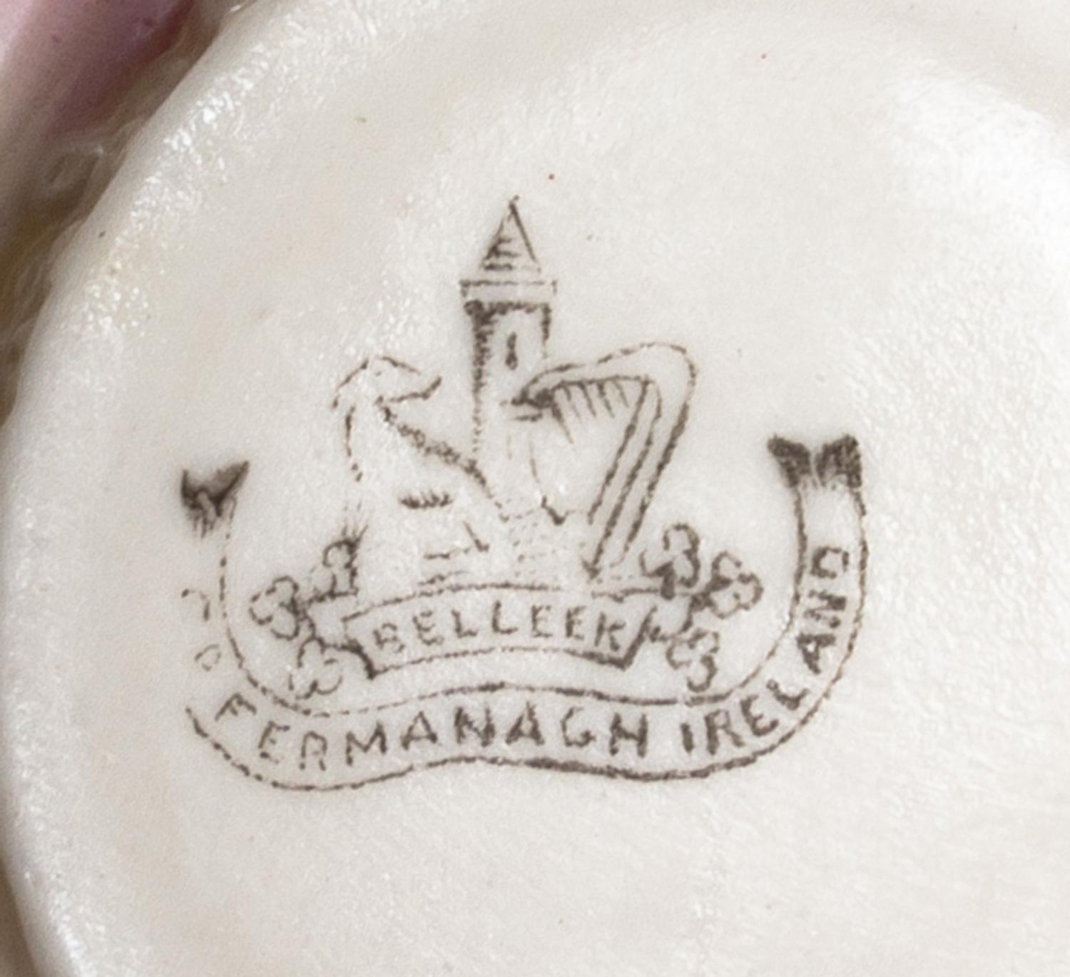 A Belleek Victoria Tea Service, Width of tray 17 inches.