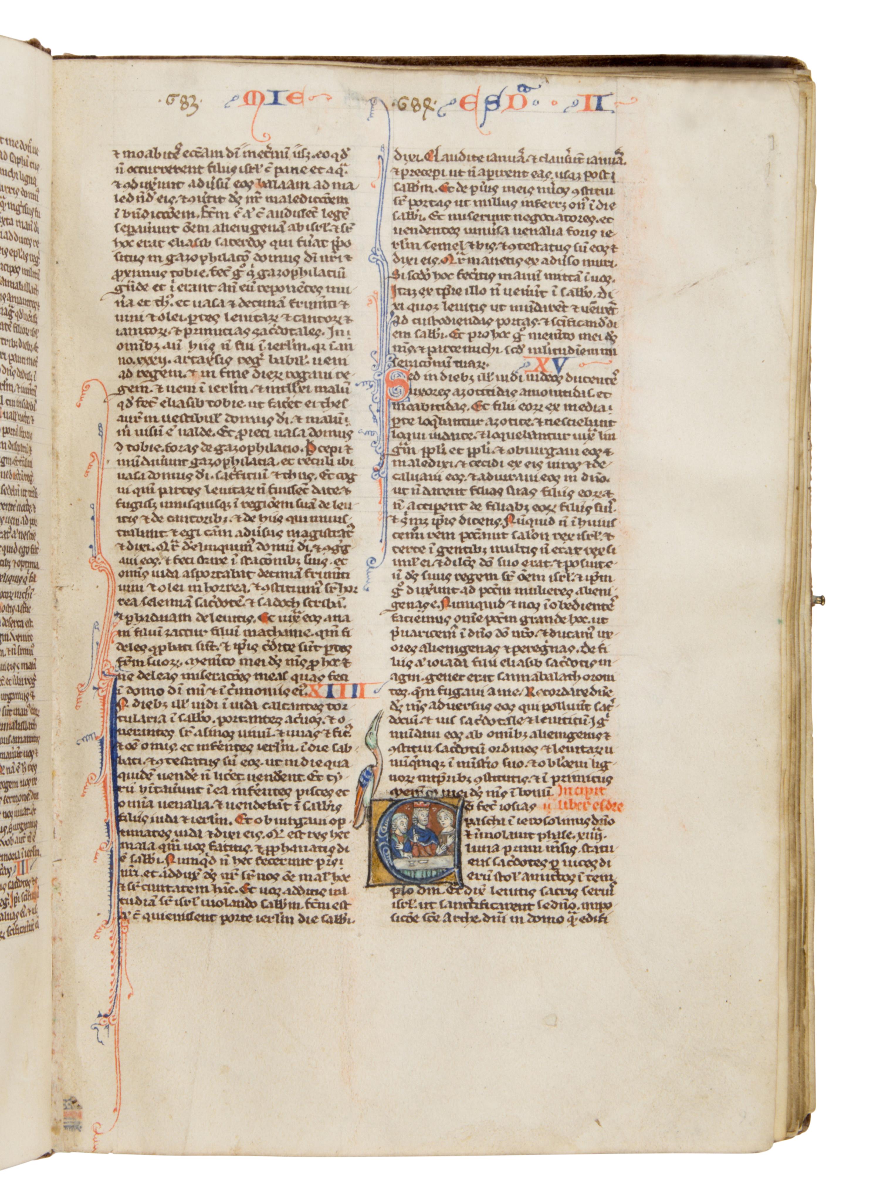 CIRCLE OF WILLIAM DE BRAILES Bible (fragment), in Latin, illuminated manuscript on parchment [England, Oxford, c. 1250–1270