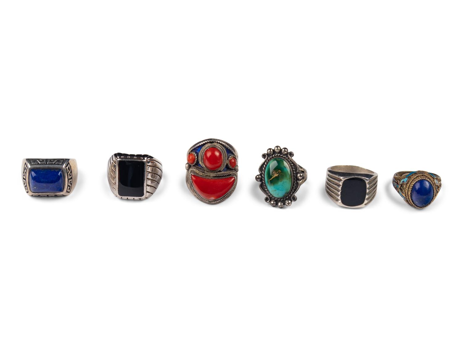 A Group of Jade, Jadeite and Hardstone Jewelry Pieces