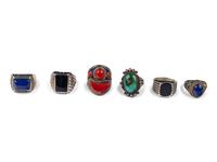 A Group of Jade, Jadeite and Hardstone Jewelry Pieces