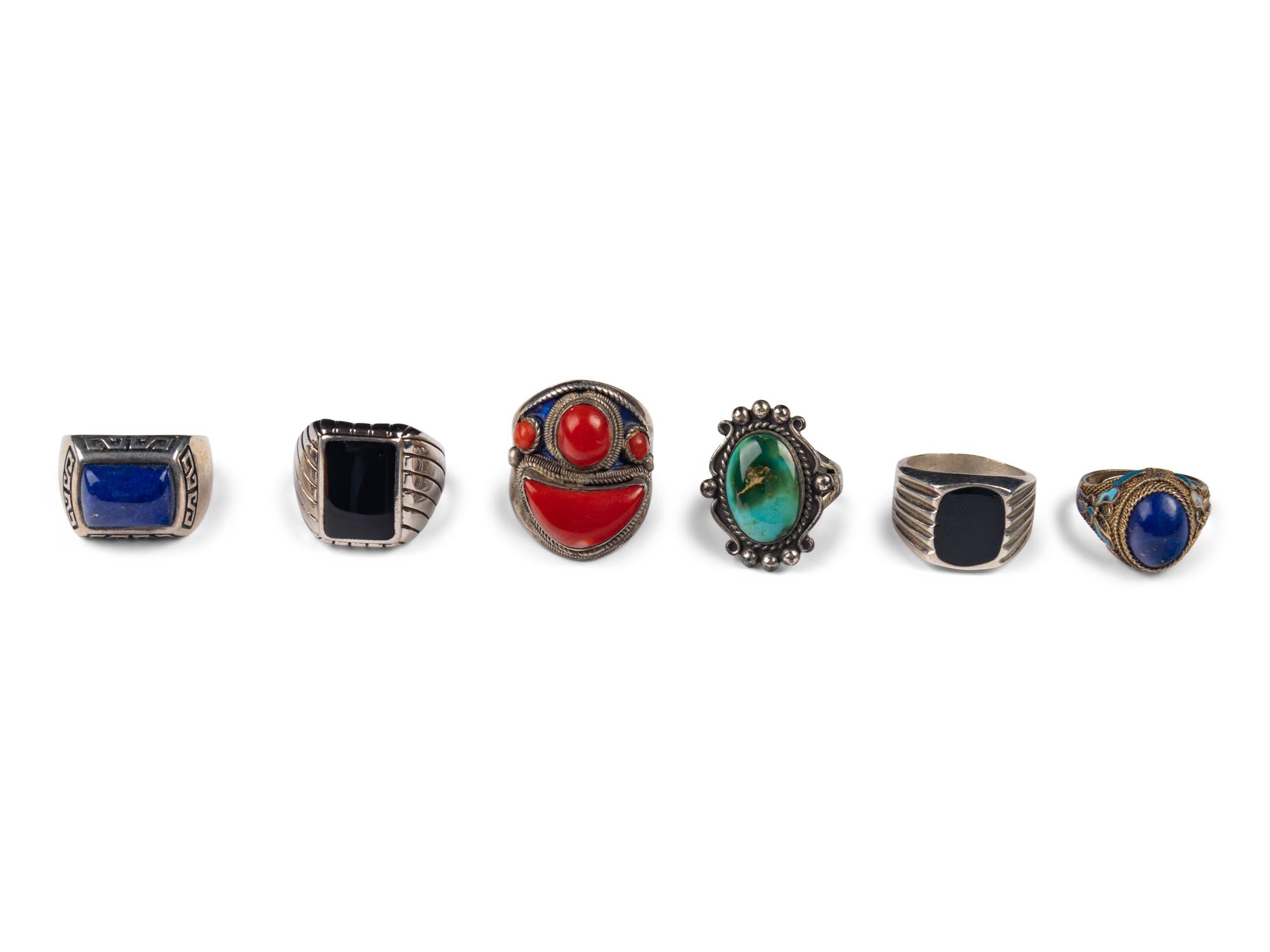 A Group of Jade, Jadeite and Hardstone Jewelry Pieces