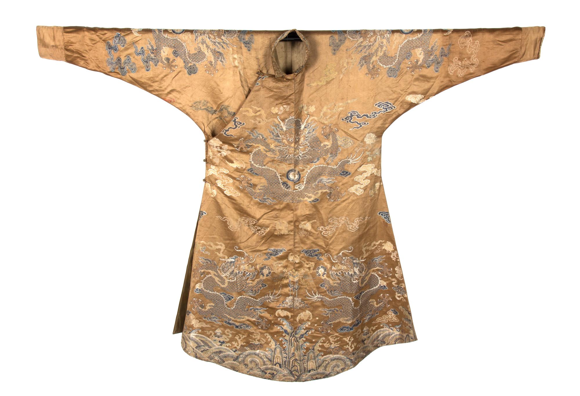 A Chinese Embroidered Silk Robe — 19TH CENTURY
