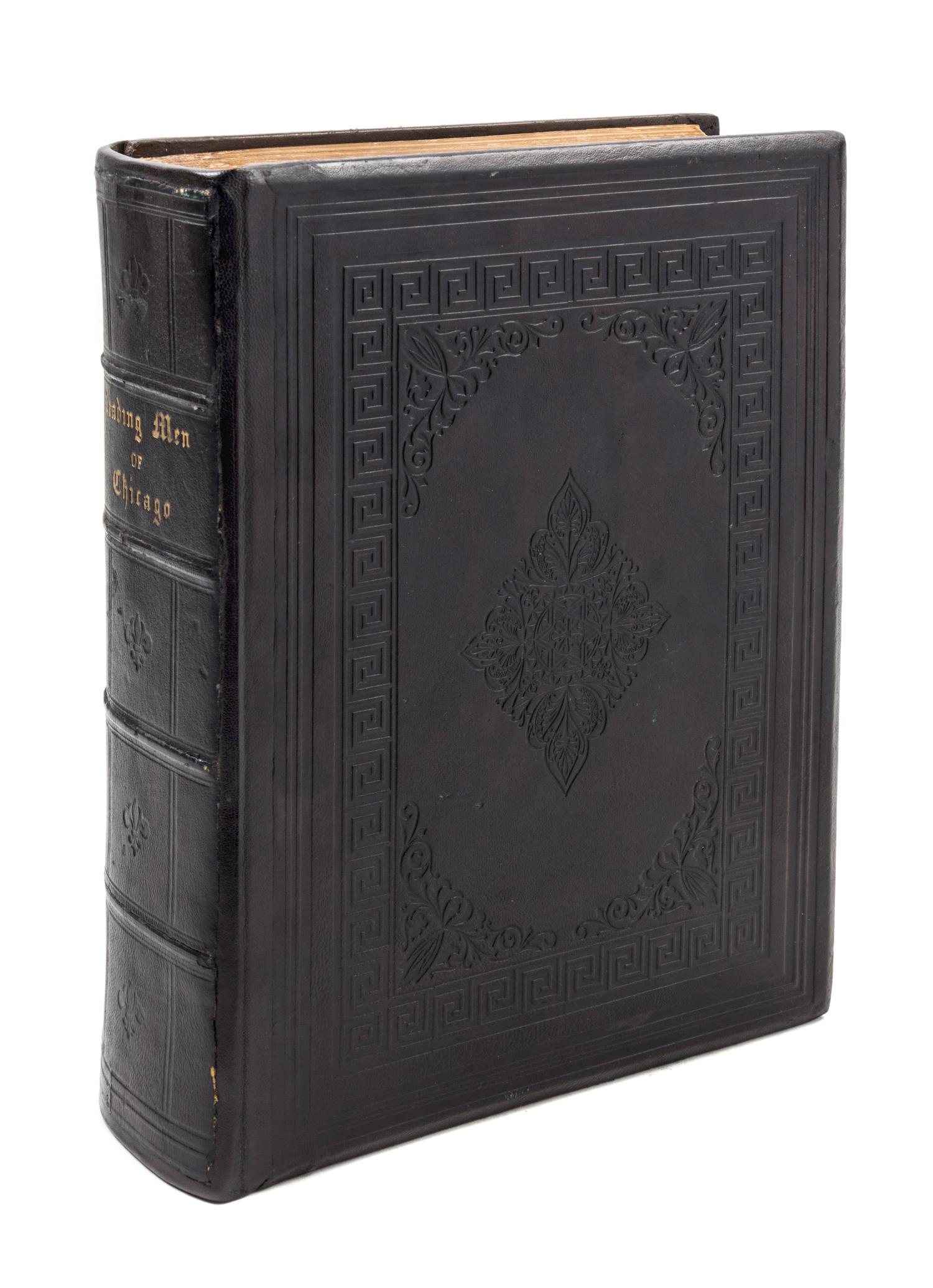 (CHICAGO) CARBUTT, JOHN, Biographical sketches of the leading men of Chicago. Photographically illustrated. 1876. Expnded edition.