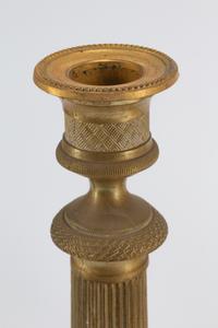 Two Pairs of Charles X Style Gilt Metal Candlesticks