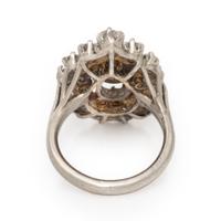 Colored Diamond and Diamond Ring