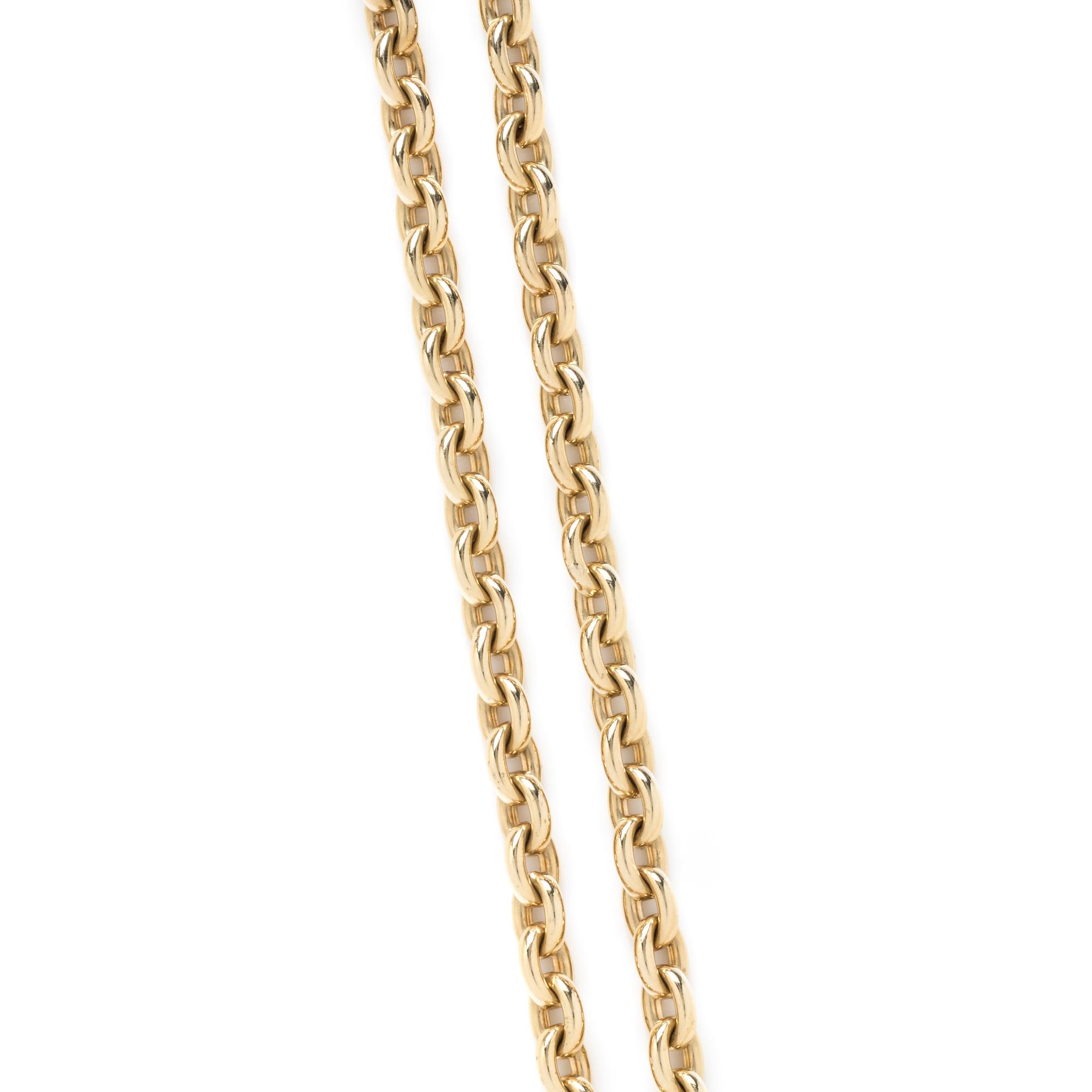 YELLOW GOLD LONGCHAIN NECKLACE