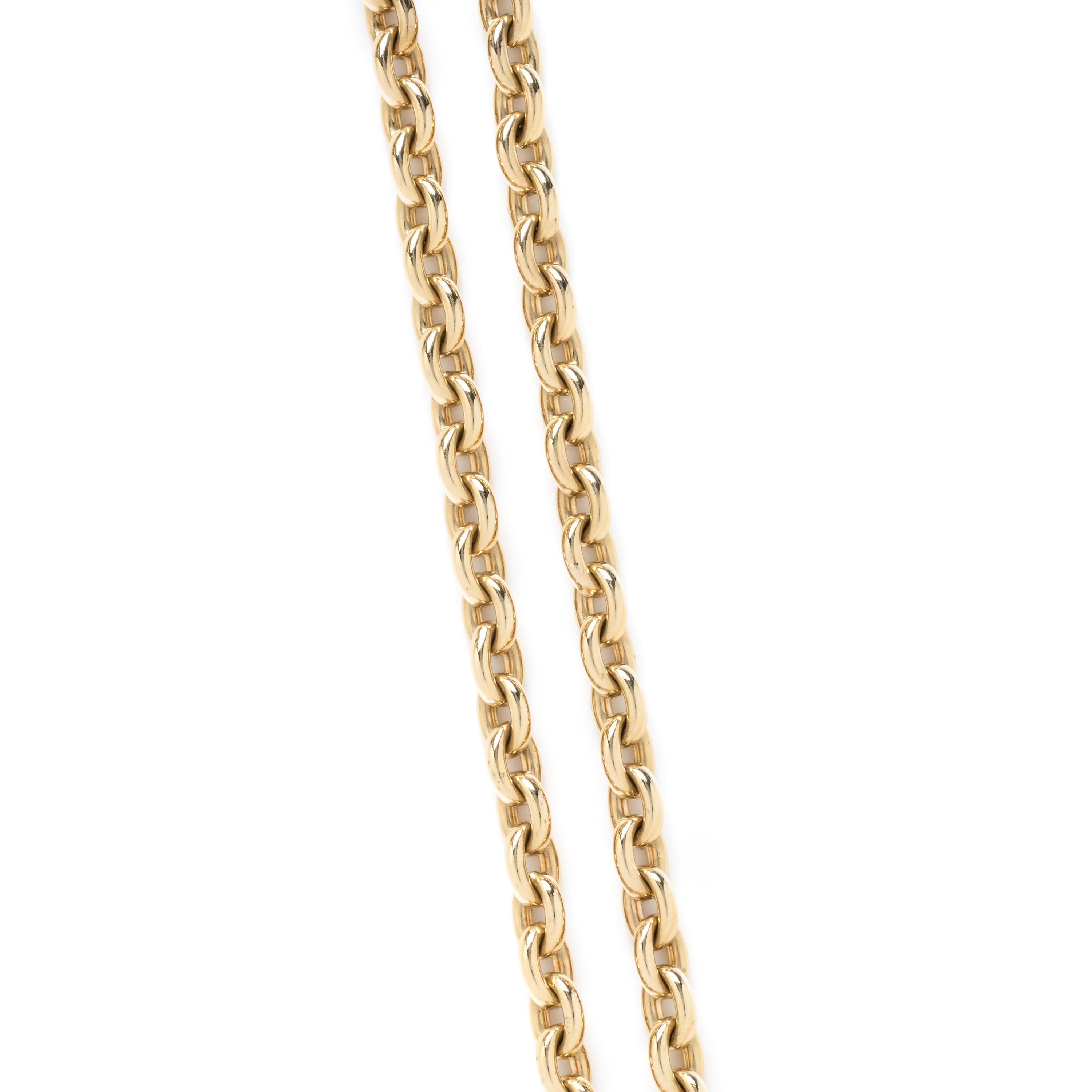 YELLOW GOLD LONGCHAIN NECKLACE