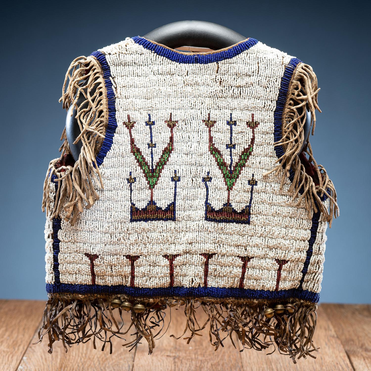 Sioux Child's Beaded Hide Vest