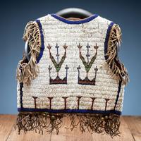 Sioux Child's Beaded Hide Vest