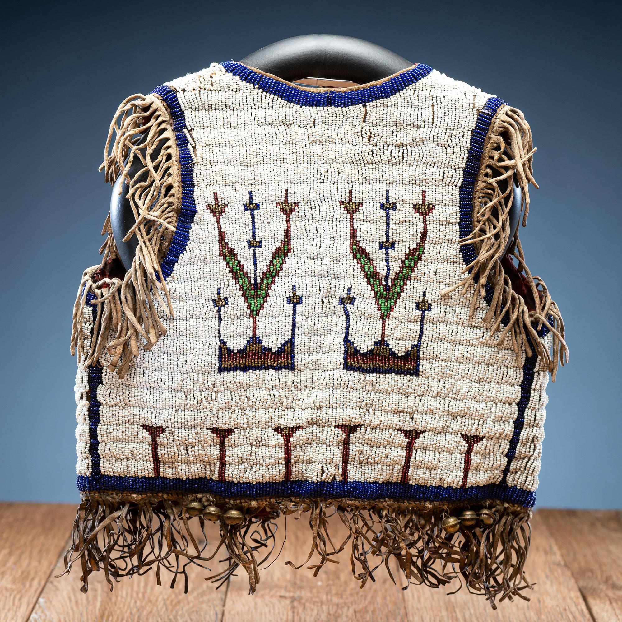 Sioux Child's Beaded Hide Vest
