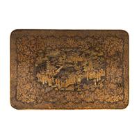 A Chinese Export Lacquer Needlework Table