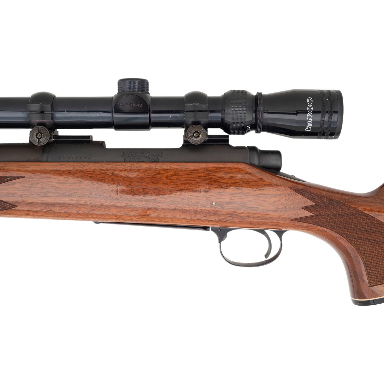 * Remington Model 700 with Tasco 6-24x40 Scope