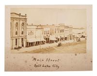 [WESTERN AMERICANA] -- [UTAH]. Albumen photograph of Main Street, Salt Lake City. Ca 1870s.
