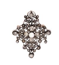ANTIQUE, DIAMOND AND PEARL BROOCH