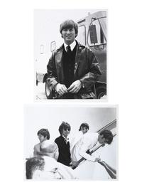 [THE BEATLES]. A group of ephemera and press photos, featuring Hard Day's Night contact sheets and "Beatles Money."