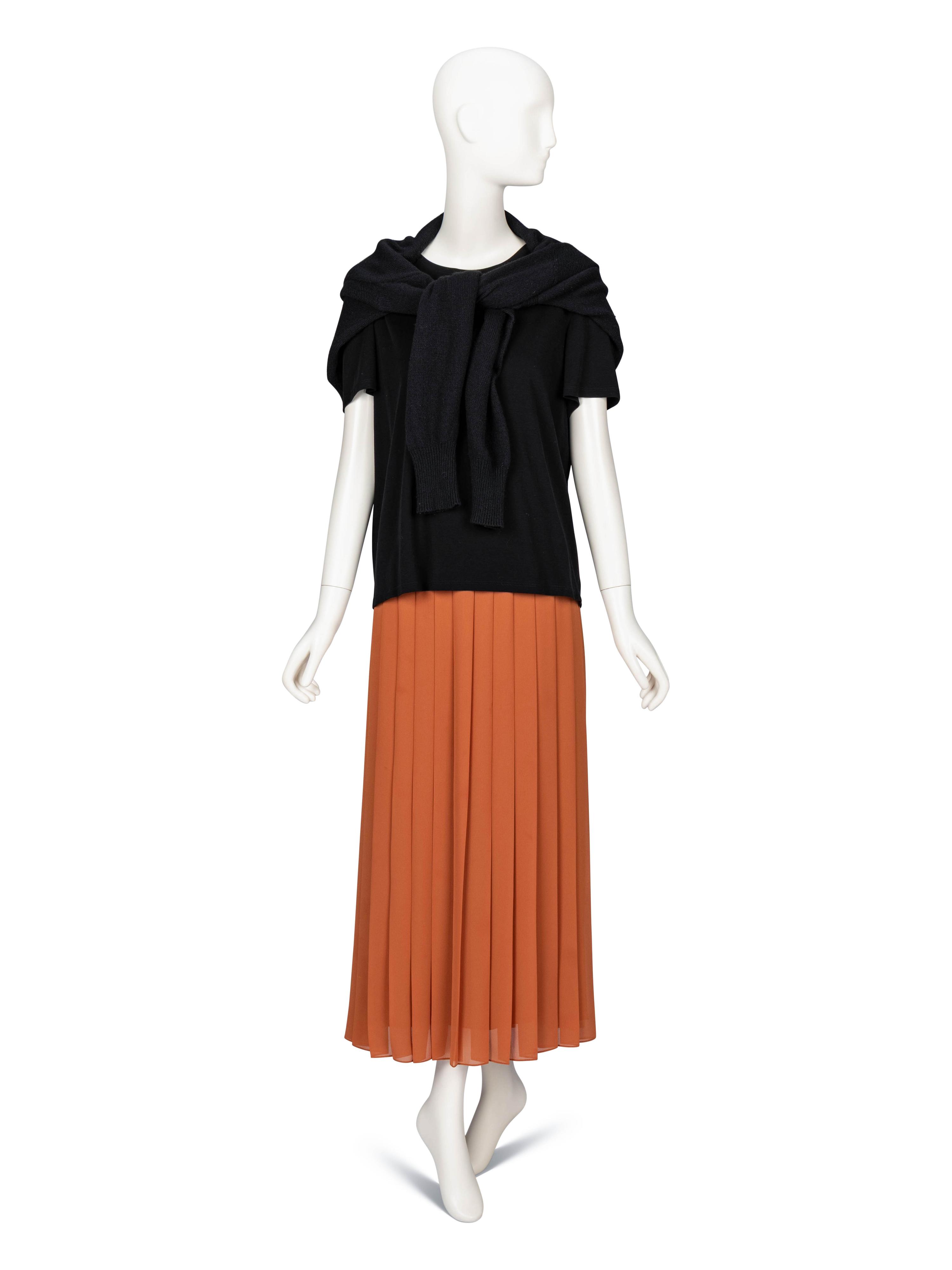 The Row; T-Shirt, Sweater & Pleated Skirt