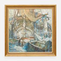 George Wharton Edwards (American, 1859–1950) Old Turkish Galleons