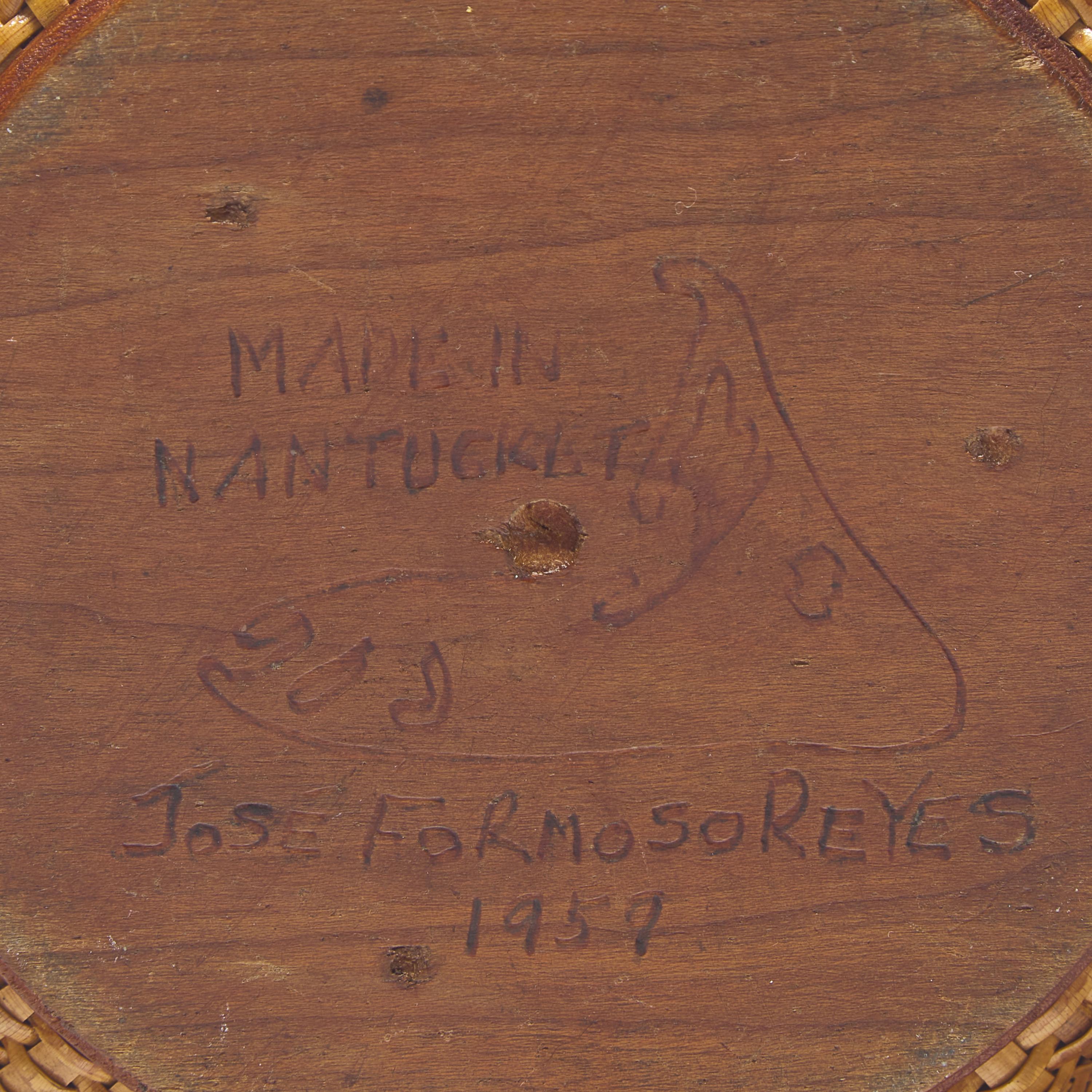 A Nantucket Friendship Basket, Jose Formoso Reyes (1902-1980) Nantucket, Massachusetts, Dated 1957