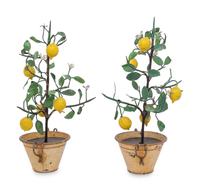A Pair of Tole Models of Lemon Trees