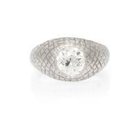 A Platinum and Diamond Ring, 5.10 dwts.